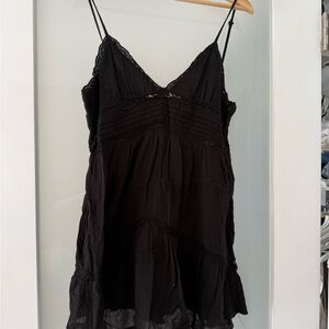 Zara Elegant Black Lace Mini Dress
